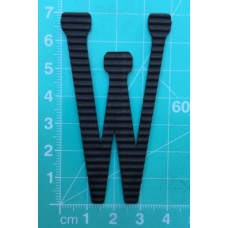 Chipboard - Skinny Letters - Large Black - W