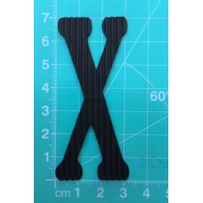 Chipboard - Skinny Letters - Large Black - X