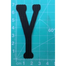 Chipboard - Skinny Letters - Large Black - Y
