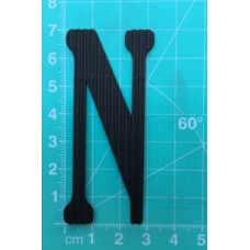 Chipboard - Skinny Letters - Large Black - N