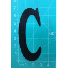 Chipboard - Skinny Letters - Large Black - C