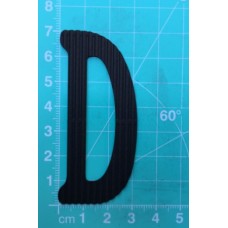 Chipboard - Skinny Letters - Large Black - D