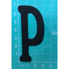 Chipboard - Skinny Letters - Large Black - P
