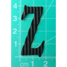 Chipboard - Skinny Letters - Small Black - Z
