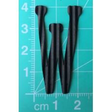 Chipboard - Skinny Letters - Small Black - W