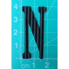 Chipboard - Skinny Letters - Small Black - N