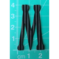 Chipboard - Skinny Letters - Small Black - M