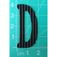 Chipboard - Skinny Letters - Small Black - D