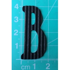 Chipboard - Skinny Letters - Small Black - B