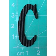 Chipboard - Skinny Letters - Small Black - C