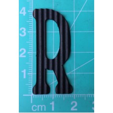 Chipboard - Skinny Letters - Small Black - R