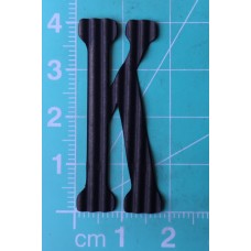 Chipboard - Skinny Letters - Small Black - K