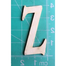 Chipboard - Skinny Letters - Small White - Z