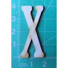 Chipboard - Skinny Letters - Small White - X