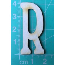Chipboard - Skinny Letters - Small White - R