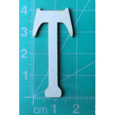 Chipboard - Skinny Letters - Small White - T