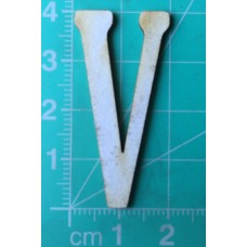 Chipboard - Skinny Letters - Small White - V