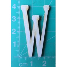 Chipboard - Skinny Letters - Small White - W