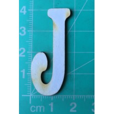 Chipboard - Skinny Letters - Small White - J