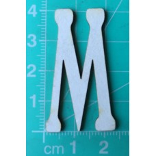 Chipboard - Skinny Letters - Small White - M