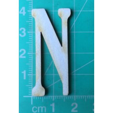 Chipboard - Skinny Letters - Small White - N