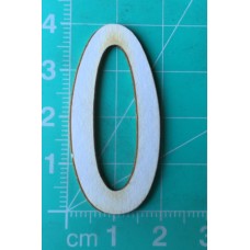 Chipboard - Skinny Letters - Small White - O