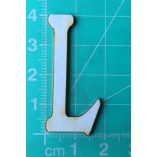 Chipboard - Skinny Letters - Small White - L