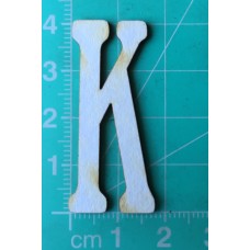 Chipboard - Skinny Letters - Small White - K