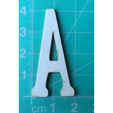 Chipboard - Skinny Letters - Small White - A