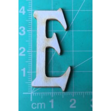 Chipboard - Skinny Letters - Small White - E