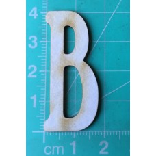 Chipboard - Skinny Letters - Small White - B
