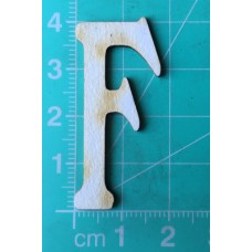 Chipboard - Skinny Letters - Small White - F