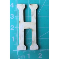 Chipboard - Skinny Letters - Small White - H