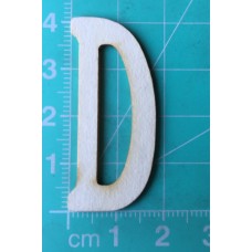 Chipboard - Skinny Letters - Small White - D