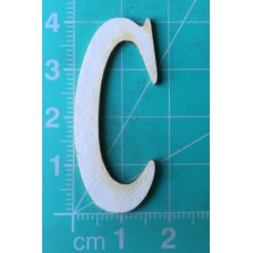 Chipboard - Skinny Letters - Small White - C