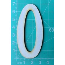 Chipboard - Skinny Letters - Large White - O