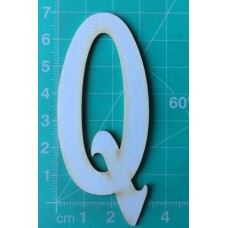 Chipboard - Skinny Letters - Large White - Q