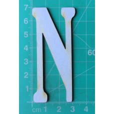 Chipboard - Skinny Letters - Large White - N