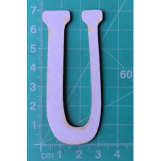 Chipboard - Skinny Letters - Large White - U