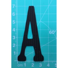 Chipboard - Skinny Letters - Large Black - A