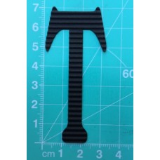 Chipboard - Skinny Letters - Large Black - T