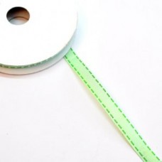 Ribbon 6mm Two Strip - Green