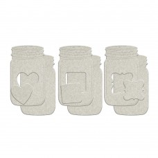 Fabscraps Chipboard - Jars