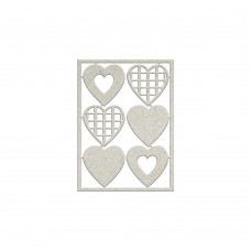 Fabscraps Chipboard - Hearts