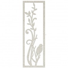 Fabscraps Chipboard - Bird on Filigree 