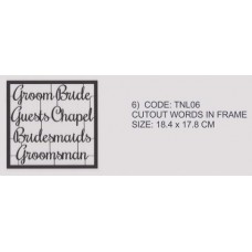 Tonight - Cutout Words in Frame (Black)