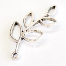 Metal Charm - Leaf Connector