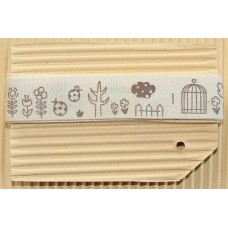 Printed cotton Tape - Country Garden