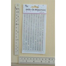 Rhinestones Round Stick-on Silver 3mm
