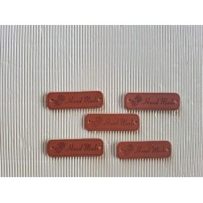Leather Tag - Handmade with Flower 5 p/p Leather Tag - Handmade with Flower 5 p/p